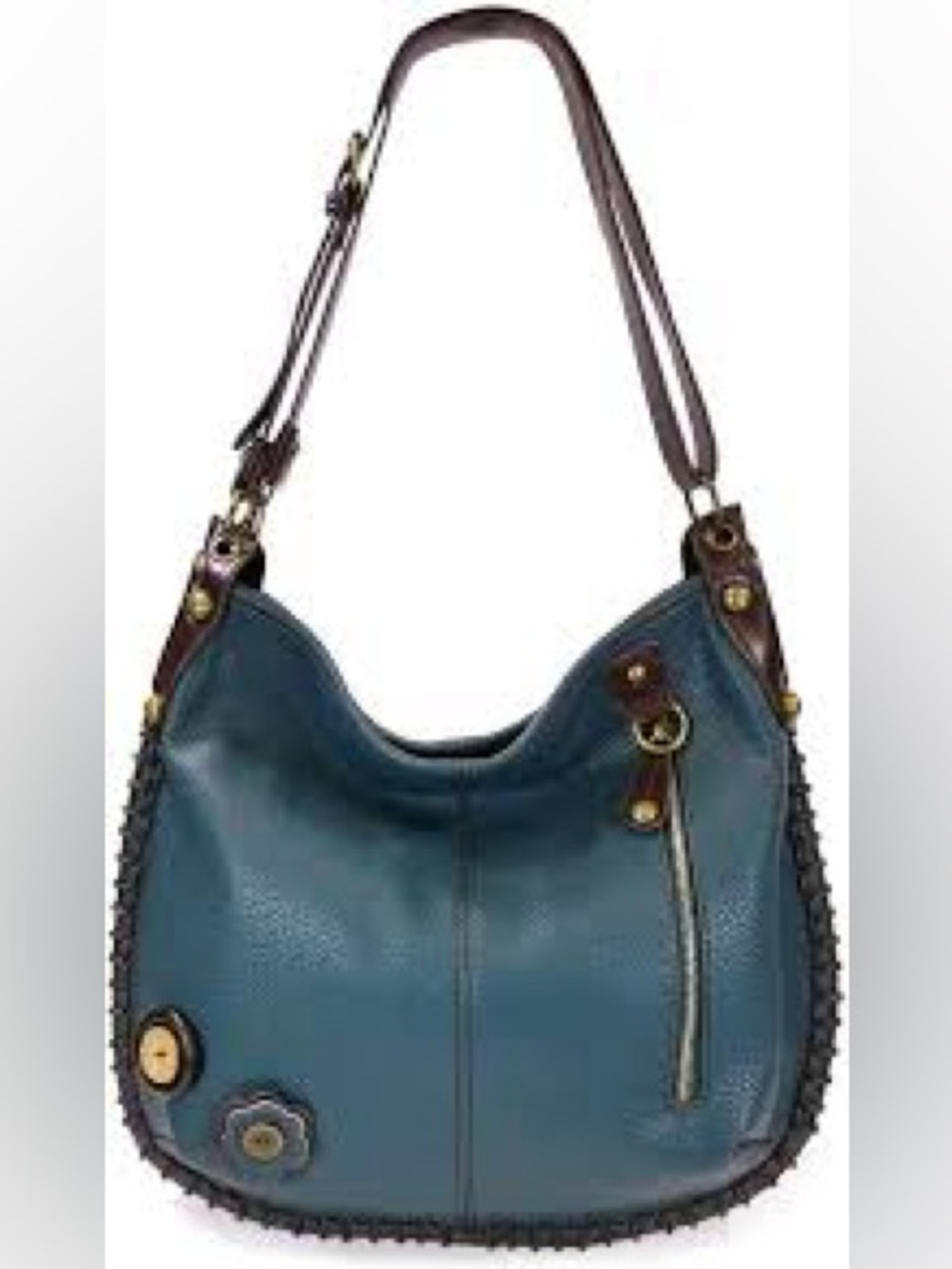 Chala brand navy blue convertible hobo bag
